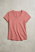 Basic T-shirt V - hals Roze - Miss Madera