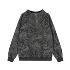 Jas Dames Zebraprint Oversized Capuchon Ritsluiting