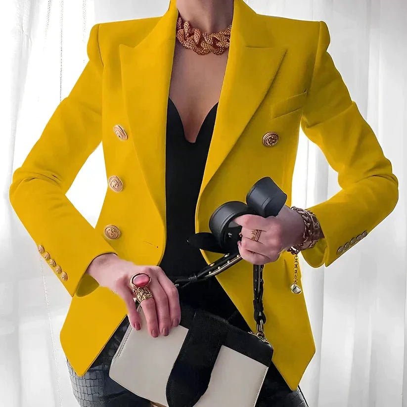 Blazer Dames Dubbelgeknoopt met Gouden Knopen | Modern - Miss Madera