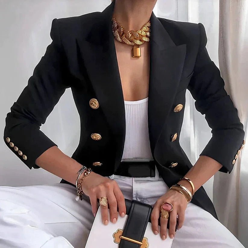 Blazer Dames Dubbelgeknoopt met Gouden Knopen | Modern - Miss Madera