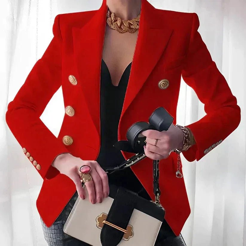 Blazer Dames Dubbelgeknoopt met Gouden Knopen | Modern - Miss Madera