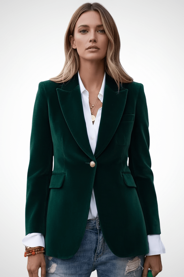 Blazer Dames Getailleerd Revers Klassiek – Kantoor | Miss Madera - Miss Madera MIS-0VDOZH