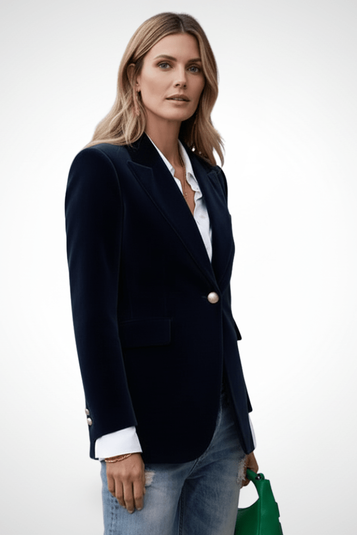 Blazer Dames Getailleerd Revers Klassiek – Kantoor | Miss Madera - Miss Madera MIS-1YCEP9
