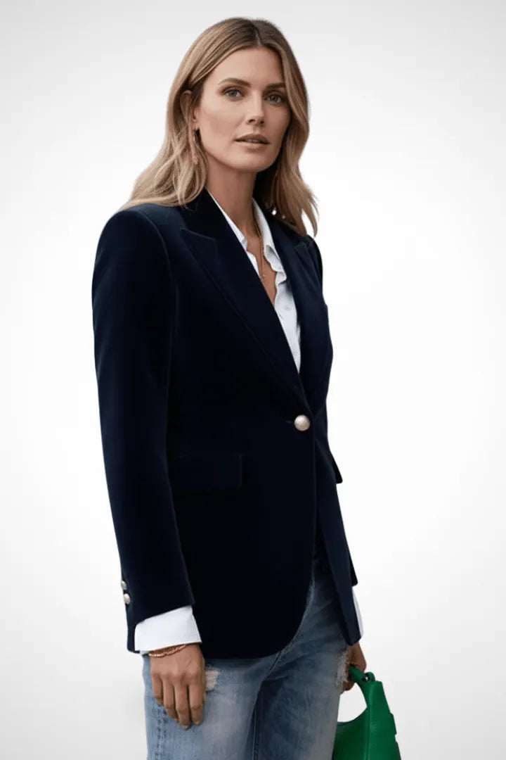Blazer Dames Getailleerd Revers Klassiek – Kantoor | Miss Madera - Miss Madera MIS-1YCEP9