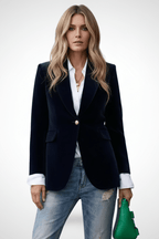 Blazer Dames Getailleerd Revers Klassiek – Kantoor | Miss Madera - Miss Madera MIS-1YCEP9
