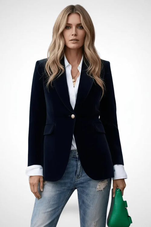 Blazer Dames Getailleerd Revers Klassiek – Kantoor | Miss Madera - Miss Madera MIS-1YCEP9