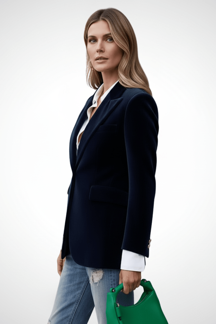 Blazer Dames Getailleerd Revers Klassiek – Kantoor | Miss Madera - Miss Madera MIS-1YCEP9