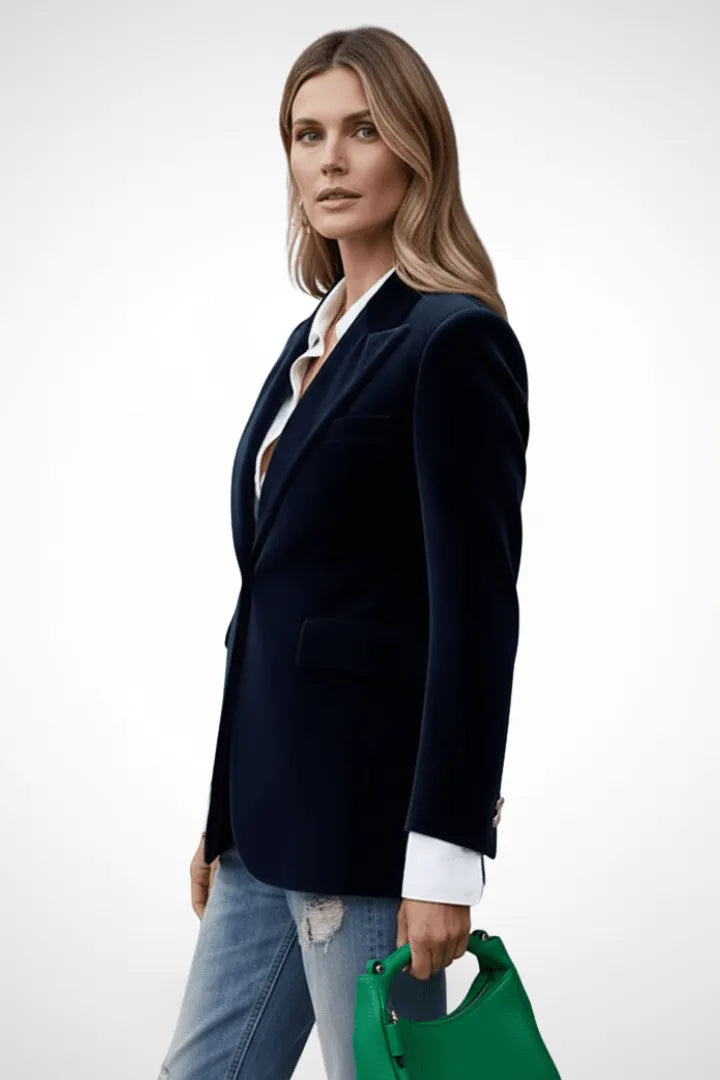 Blazer Dames Getailleerd Revers Klassiek – Kantoor | Miss Madera - Miss Madera MIS-1YCEP9