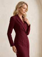 Blazer Jurk Damens Bordeaux - Miss Madera