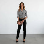 Blouse Dames | Oprolbare Mouwen Regular Fit | Miss Madera - Miss Madera