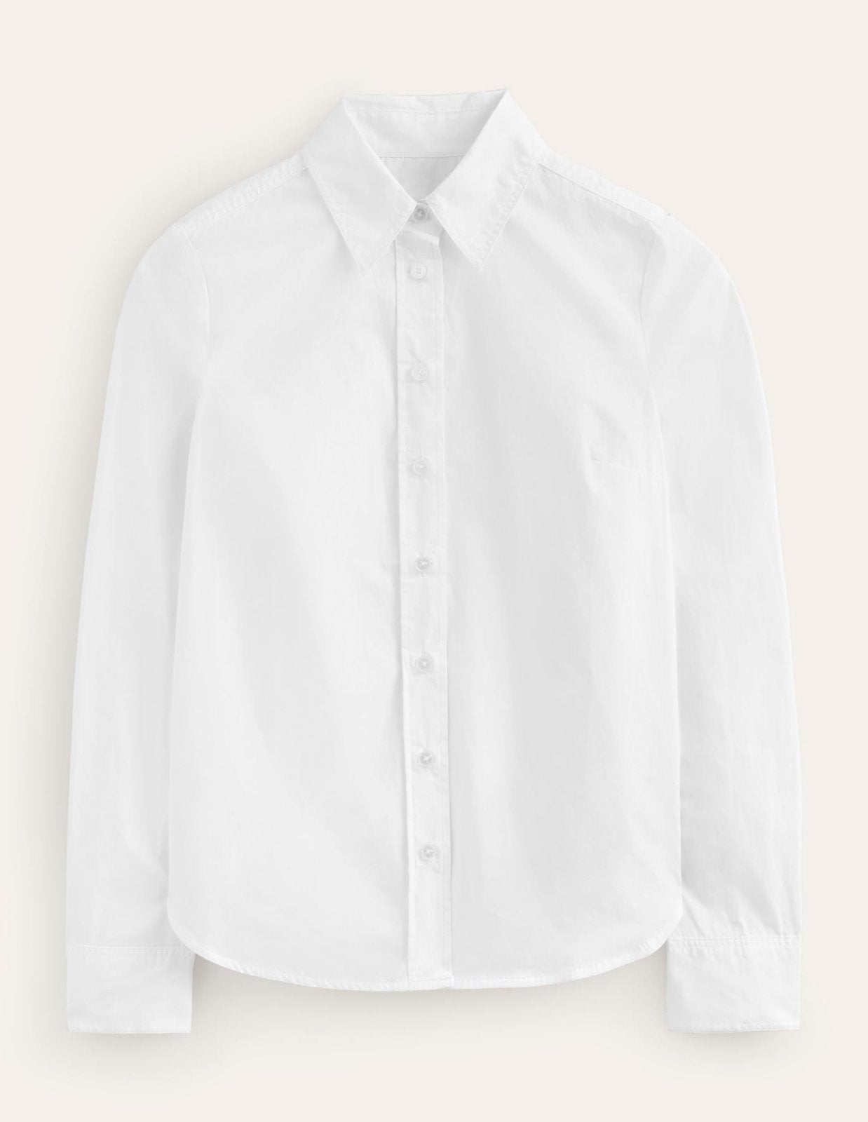 Blouse Dames – Wit | Getailleerd Knoopoverhemd - Miss Madera