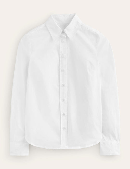 Blouse Dames – Wit | Getailleerd Knoopoverhemd - Miss Madera