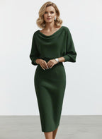 Bodycon Midi - jurk Dames - Getextureerd Fijngebreid - Miss Madera