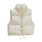 Bodywarmer Dames Cropped Gewatteerd Rits – Winter | Miss Madera - Miss Madera MIS-HIMGQH