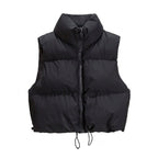 Bodywarmer Dames Cropped Gewatteerd Rits – Winter | Miss Madera - Miss Madera MIS-AMJBHN