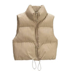 Bodywarmer Dames Cropped Gewatteerd Rits – Winter | Miss Madera - Miss Madera MIS-H86ANV