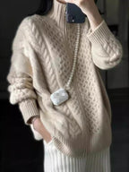 Bodywarmer Dames Hiplang Kabelpatroon Gebreid – Winter | Miss Madera - Miss Madera MIS-0WKVMY