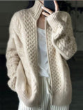 Bodywarmer Dames Hiplang Kabelpatroon Gebreid – Winter | Miss Madera - Miss Madera MIS-0WKVMY