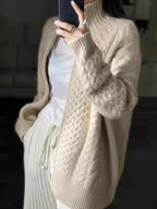 Bodywarmer Dames Hiplang Kabelpatroon Gebreid – Winter | Miss Madera - Miss Madera MIS-0WKVMY