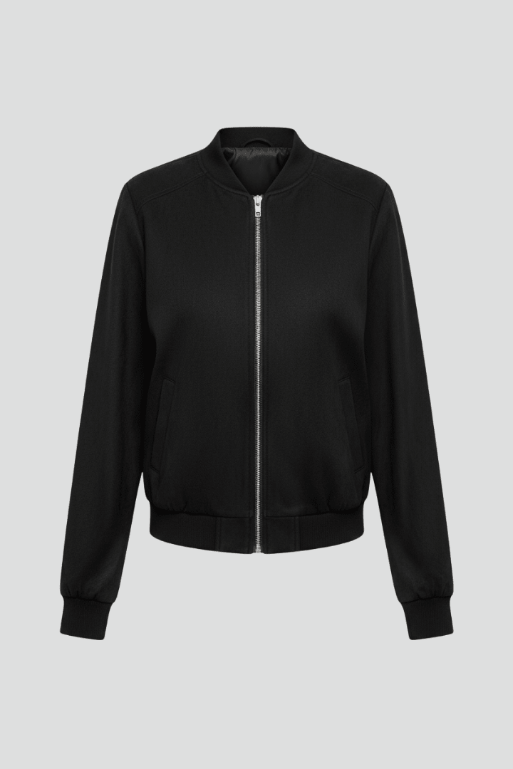 Bomberjas Dames Geribbelde Boorden Rits – Herfst | Miss Madera - Miss Madera MIS-9ZR7FR