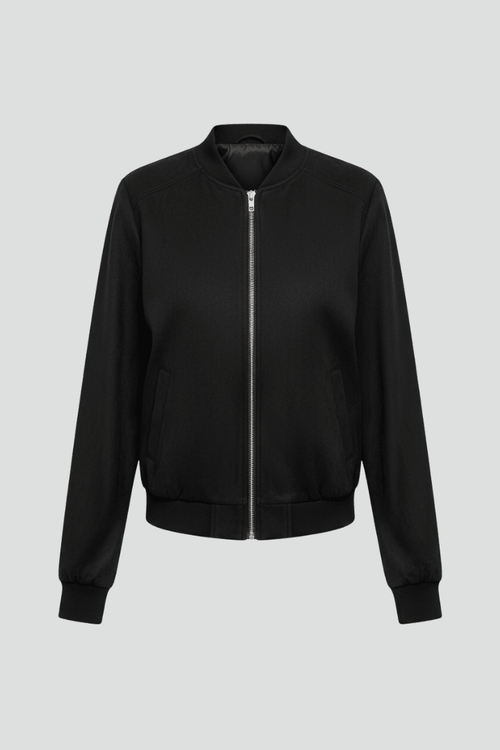 Bomberjas Dames Geribbelde Boorden Rits – Herfst | Miss Madera - Miss Madera MIS-9ZR7FR