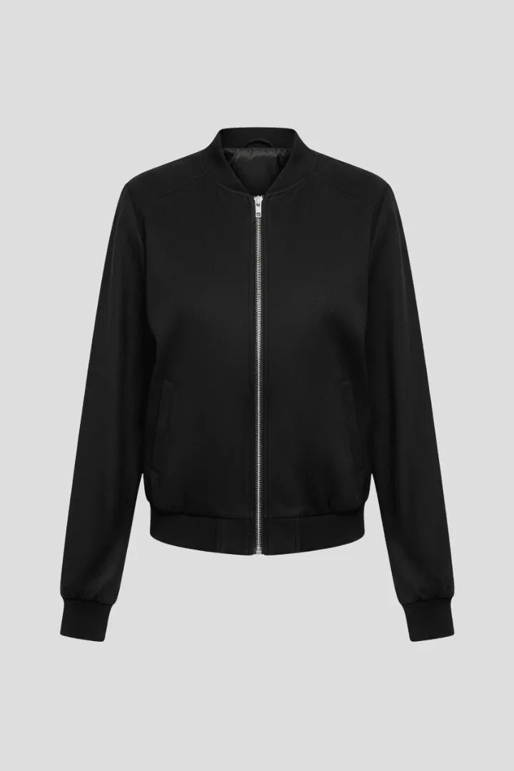 Bomberjas Dames Geribbelde Boorden Rits – Herfst | Miss Madera - Miss Madera MIS-9ZR7FR