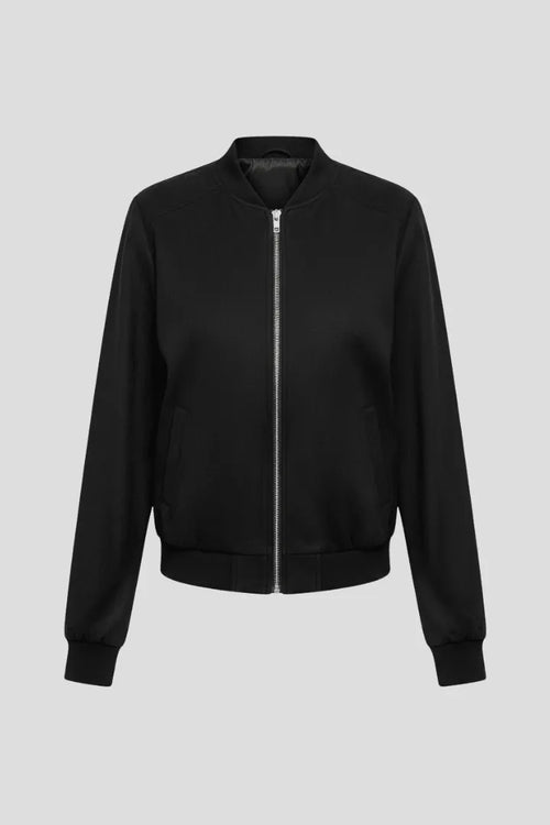 Bomberjas Dames Geribbelde Boorden Rits – Herfst | Miss Madera - Miss Madera MIS-9ZR7FR