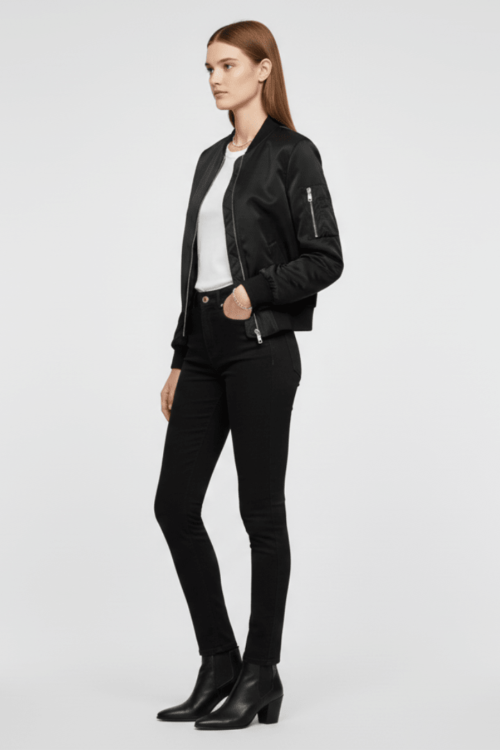 Bomberjas Dames Relaxed Fit Rits Zakken – Casual | Miss Madera - Miss Madera MIS-5YXUVD