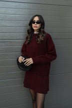 Miss | Tweedelige Set Dames Trui + Rok - Co-ord Set Wol