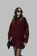 Miss | Tweedelige Set Dames Trui + Rok - Co-ord Set Wol