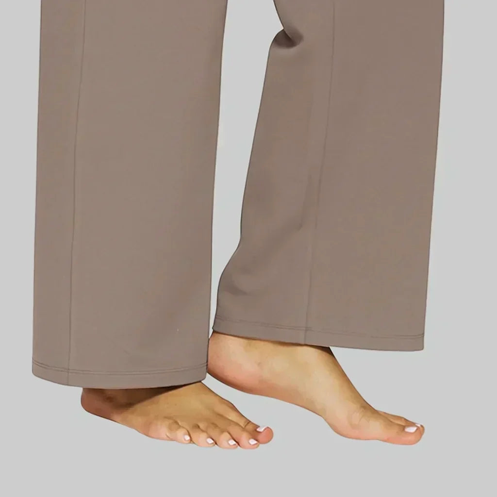 Miss | Broek Dames Hoge Taille Rechte Pijpen met Zakken