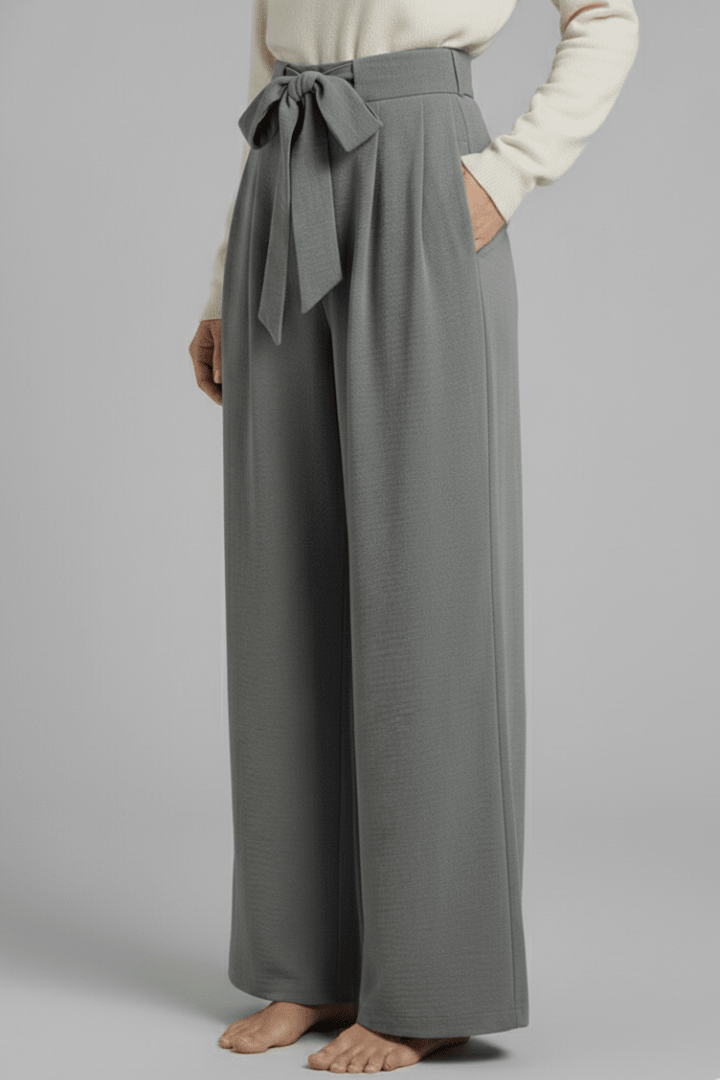 Broek Dames Palazzo Wijde Pijpen Hoge Taille – Casual | Miss Madera - Miss Madera MIS-ZJZZGT