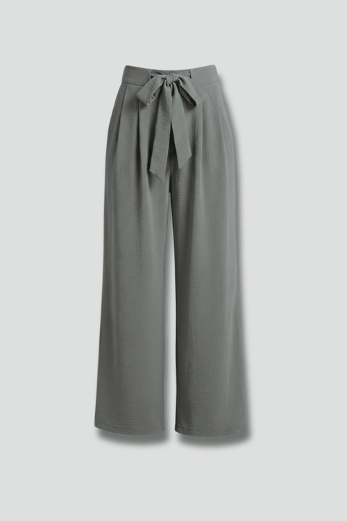Broek Dames Palazzo Wijde Pijpen Hoge Taille – Casual | Miss Madera - Miss Madera MIS-955LAR
