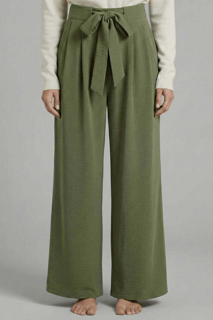 Broek Dames Palazzo Wijde Pijpen Hoge Taille – Casual | Miss Madera - Miss Madera MIS-NI732X