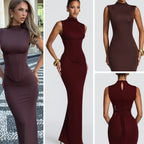 Co-ord set Dames Coltrui Mouwloos Taillerende Gebreid