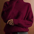 Miss | Trui Dames Oversized Hoge Kraag Ruitpatroon - Gebreid