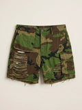 Cargoshort Camouflage met Distressed Details - Miss Madera
