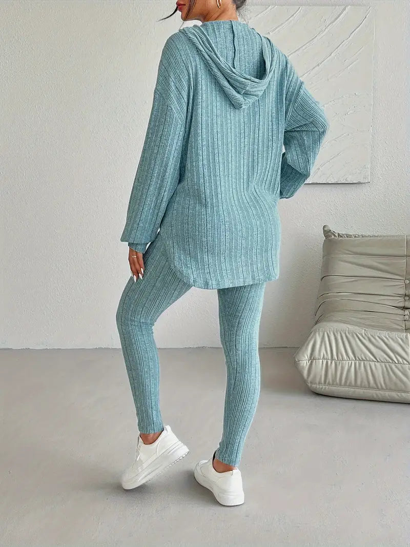 Miss | Tweedelige Set Dames Hoodie & Hoge Taille Legging – Co-ord Set