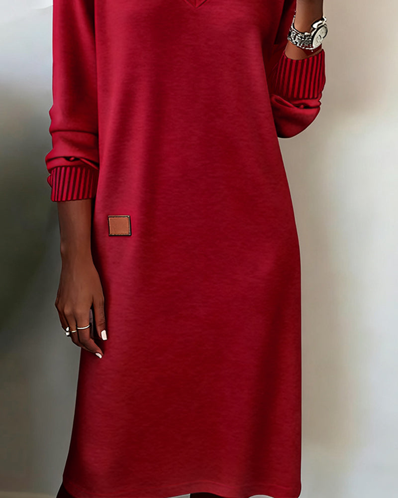 Jurk Dames Herfst/Winter Midi Gebreid - Trui