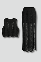 Co-ord Set Dames Crop Top & Maxi Rok – Zomer Feest | Miss Madera - Miss Madera MIS-N0F0A1