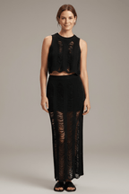 Co-ord Set Dames Crop Top & Maxi Rok – Zomer Feest | Miss Madera - Miss Madera MIS-DY5H1Z