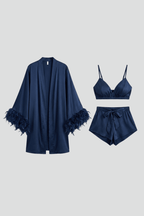 Co-ord Set Dames Driedelig Bralette & Robe – Loungewear | Miss Madera - Miss Madera MIS-N6C50Y