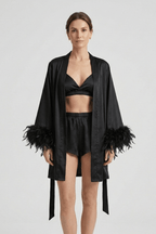 Co-ord Set Dames Driedelig Bralette & Robe – Loungewear | Miss Madera - Miss Madera MIS-N6C50Y