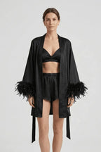 Co-ord Set Dames Driedelig Bralette & Robe – Loungewear | Miss Madera - Miss Madera MIS-N6C50Y