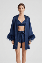 Co-ord Set Dames Driedelig Bralette & Robe – Loungewear | Miss Madera - Miss Madera MIS-JY778I