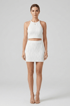 Co-ord Set Dames Halter Crop Top & Mini Rok – Zomer | Miss Madera - Miss Madera MIS-EQWAI4