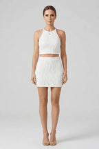 Co-ord Set Dames Halter Crop Top & Mini Rok – Zomer | Miss Madera - Miss Madera MIS-EQWAI4