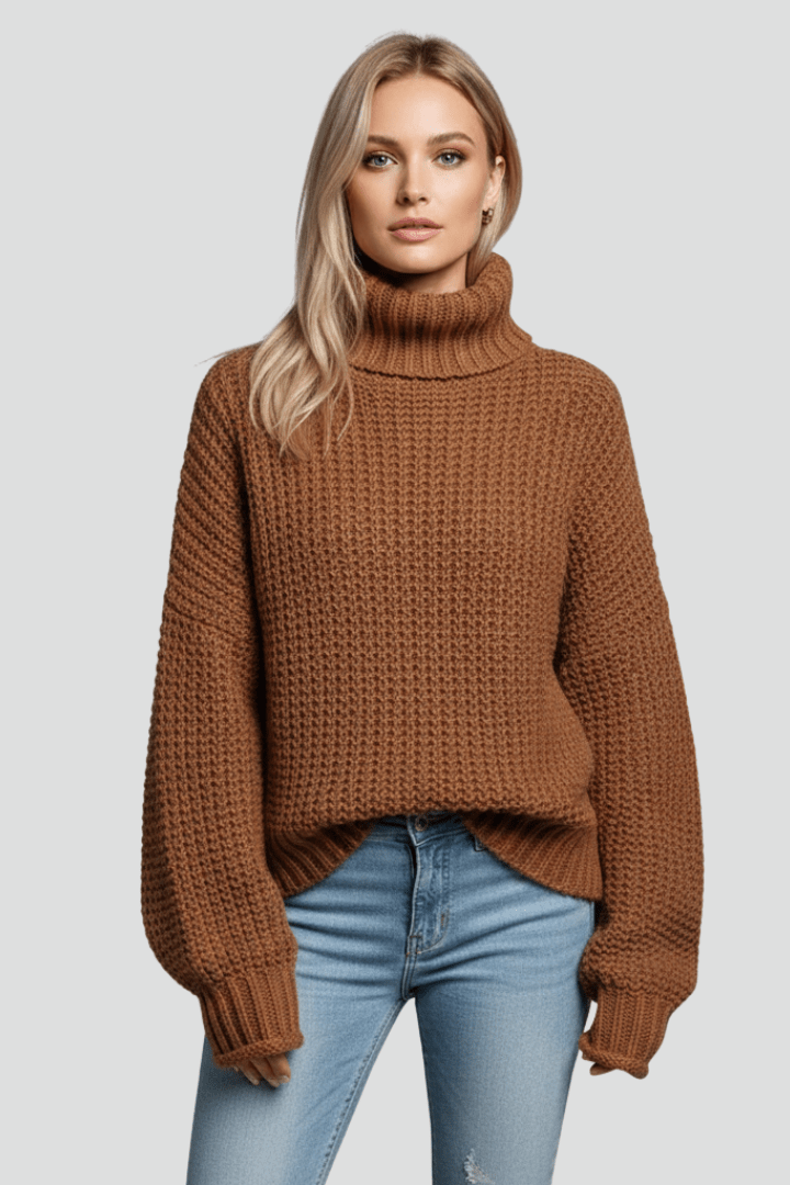 Coltrui Dames Getextureerd Relaxed Fit Gebreid – Winter | Miss Madera - Miss Madera MIS-TUJEAO