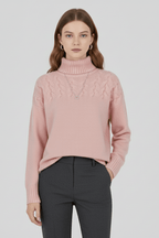 Coltrui Dames Kabelpatroon Rechte Fit Gebreid – Winter | Miss Madera - Miss Madera MIS-LD7SJ3