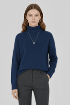Coltrui Dames Kabelpatroon Rechte Fit Gebreid – Winter | Miss Madera - Miss Madera MIS-QERV0F